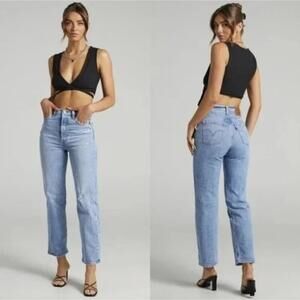 Levi's Ribcage Straight Ankle - Light Wash Distressed - W26 L27